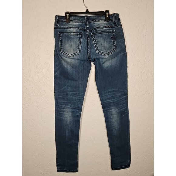Miss Me Womens Low Rise Signature Skinny Jeans Blue Size 26, 30 Inseam - Picture 4 of 7